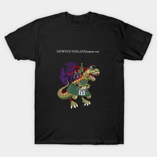 Clanosaurus Rex NEWFOUNDLANDsaurus rex Plaid Newfoundland  Scotland Ireland Family Tartan T-Shirt